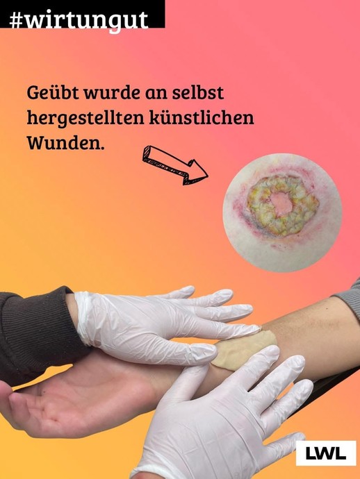 Wundmanagement an der LWL-Pflegeschule Marsberg (vergrößerte Bildansicht wird geöffnet)