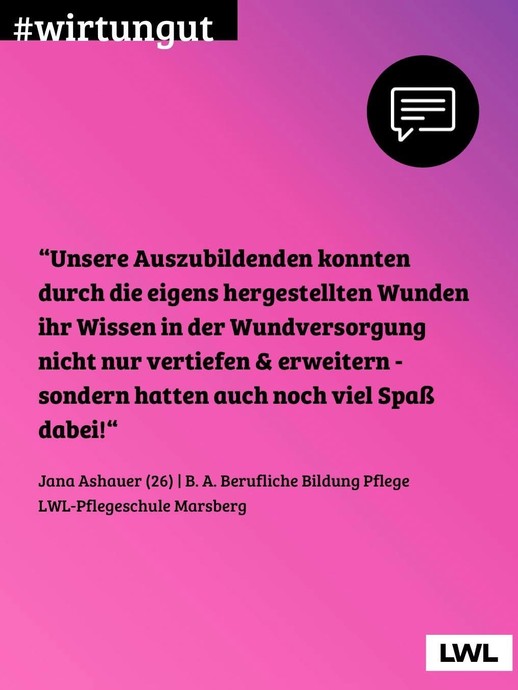 Wundmanagement an der LWL-Pflegeschule Marsberg (vergrößerte Bildansicht wird geöffnet)