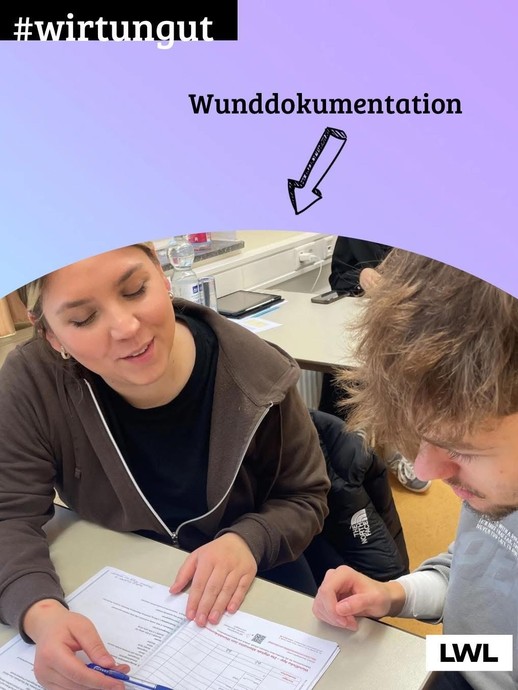 Wundmanagement an der LWL-Pflegeschule Marsberg (vergrößerte Bildansicht wird geöffnet)
